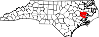 State map highlighting Beaufort County