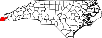 State map highlighting Cherokee County