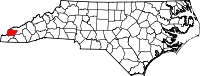 State map highlighting Graham County