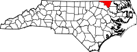 State map highlighting Northampton County