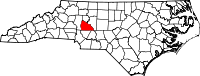 State map highlighting Rowan County