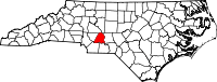 Map of North Carolina highlighting Stanly County