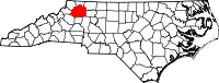 State map highlighting Wilkes County