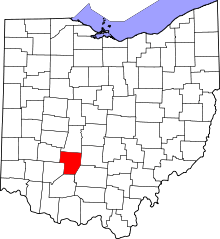 State map highlighting Fayette County