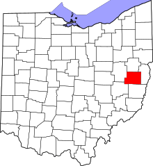 State map highlighting Harrison County