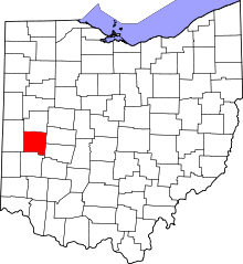 State map highlighting Miami County