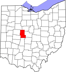 State map highlighting Union County