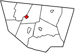 A small borough in the northwest center of the county