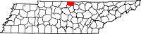 Map of Tennessee highlighting Macon County