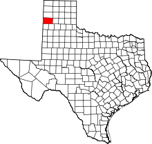 Map of Texas highlighting Deaf Smith County