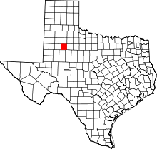 State map highlighting Garza County