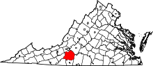 State map highlighting Franklin County