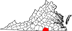 State map highlighting Mecklenburg County