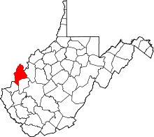 State map highlighting Mason County