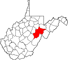 State map highlighting Randolph County