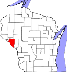 State map highlighting Buffalo County