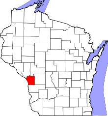 State map highlighting La Crosse County