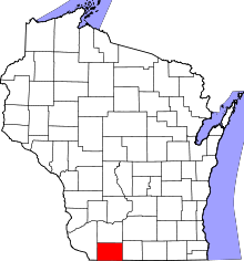 State map highlighting Lafayette County