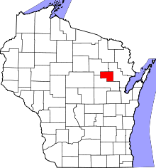 State map highlighting Menominee County