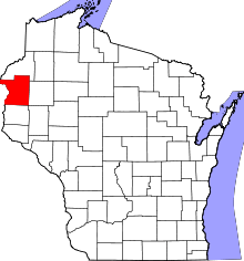 State map highlighting Polk County