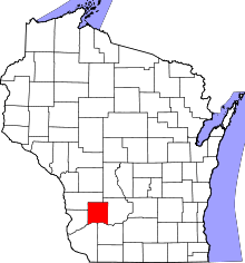 Map of Wisconsin highlighting Richland County