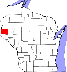 State map highlighting St. Croix County