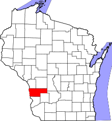 State map highlighting Vernon County