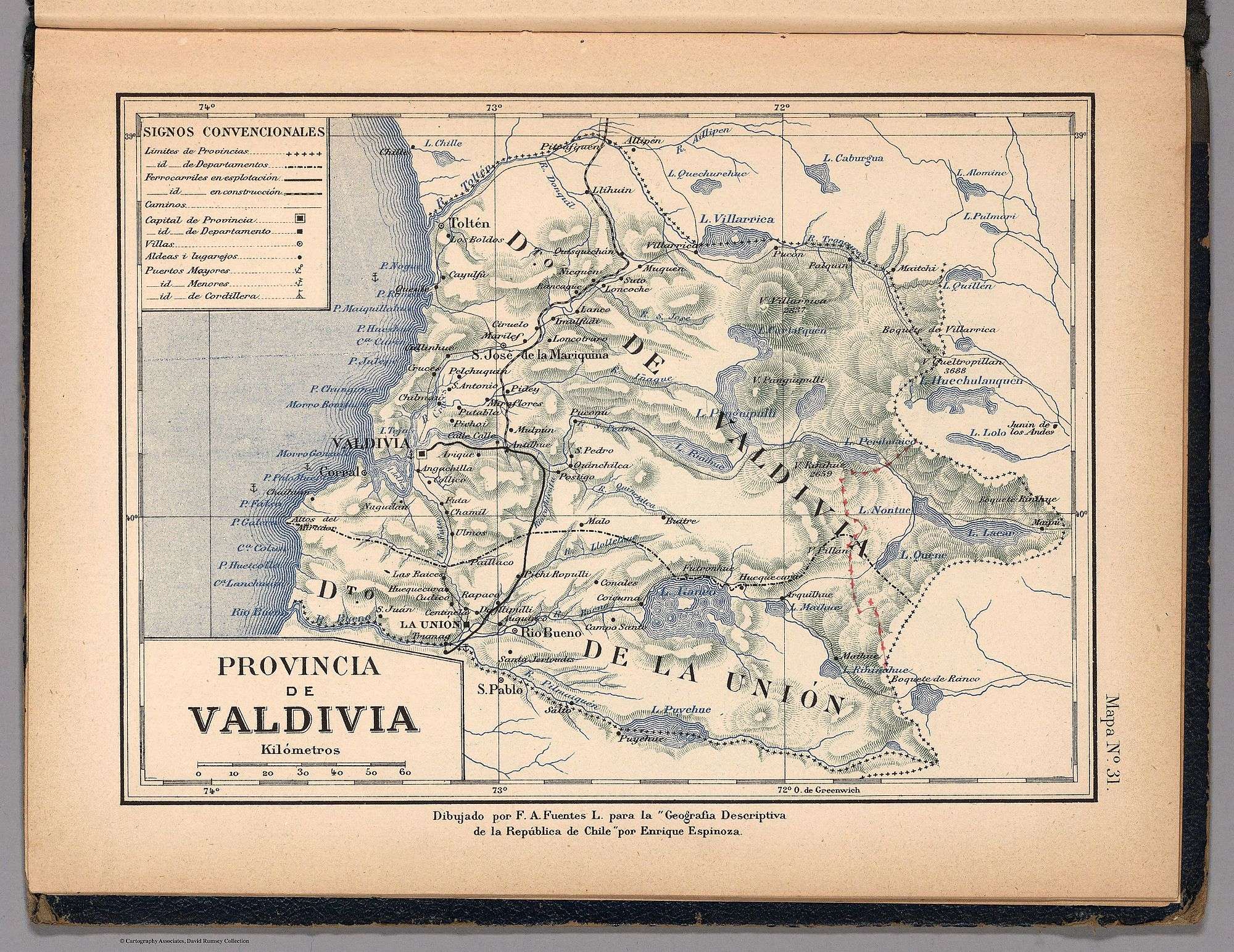 Tolten River in a 1903 map