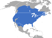 Map showing North America