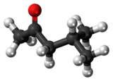 Ball-and-stick model of the methyl isobutyl ketone molecule