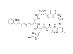 The chemical structure of microcystin-LR