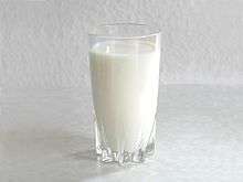 A glass of milk