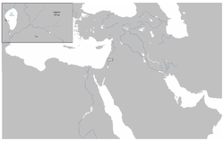 map detailing the battle field of Yarmouk