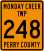 Monday Creek Township, Perry County, Ohio, route marker