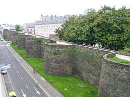 A stone wall.