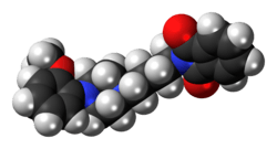 Space-filling model of the NAN-190 molecule