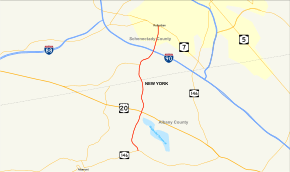 Map of New York State Route 158