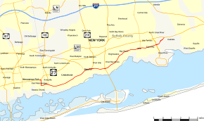 Map of New York State Route 27A