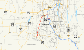 Map of New York State Route 408