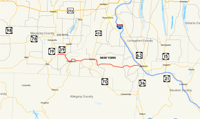 Map of New York State Route 436