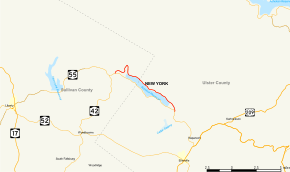 Map of New York State Route 55A