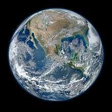 A view of the Earth from space.