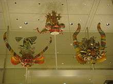 Three Diablada masks.