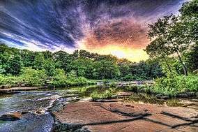 A photo of a Sand Creek in Osage Hills State Park