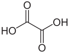 Structural formula of oxalic acid