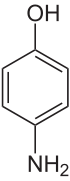 Skeletal formula of 4-aminophenol