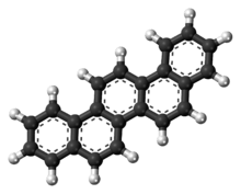 Ball-and-stick model of the picene molecule ball