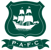 The initials "P.A.F.C" underneath a shield featuring a ship called the Mayflower in full sail.