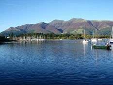 View from centre of lake towards moorings