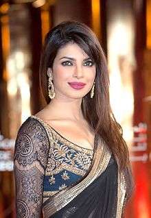 A photograph of Priyanka Chopra looking towards the camera